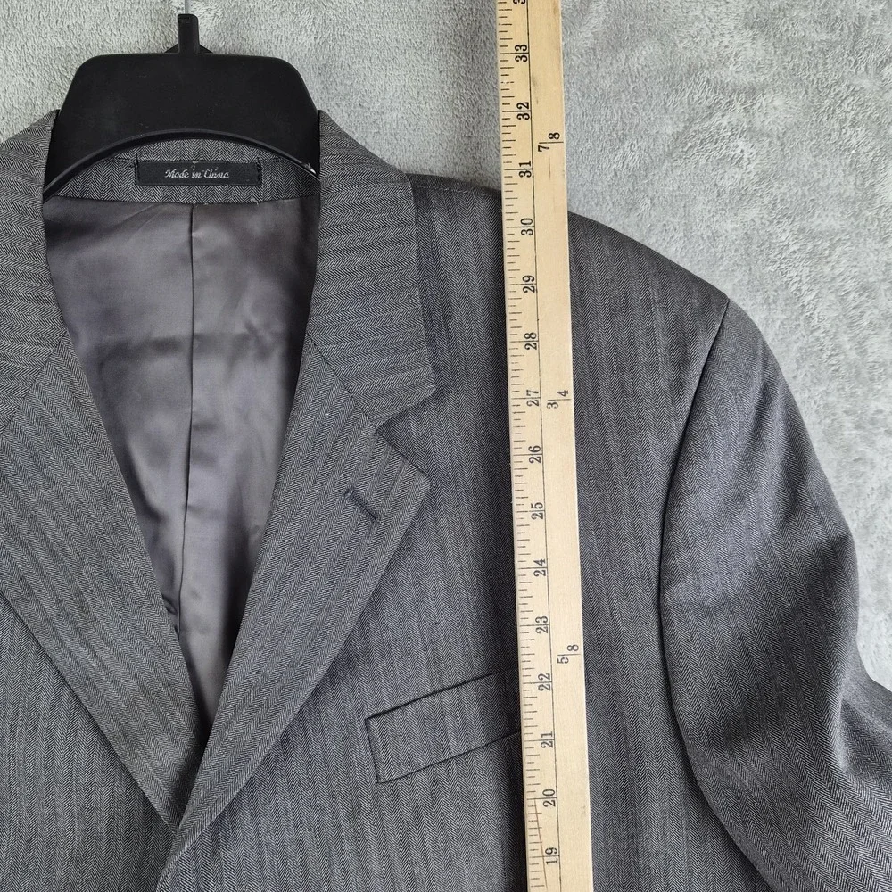 Lauren Ralph Lauren Blazer Mens Gray 42R 100% Wool 3 Button Classic Sport Coat